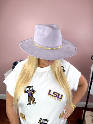 Lavender Vegan Suede Hat
