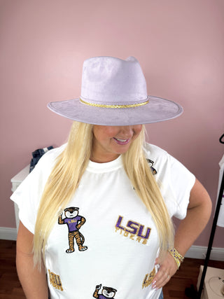 Lavender Vegan Suede Hat