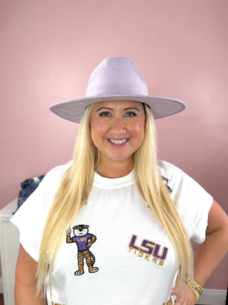Lavender Vegan Suede Hat