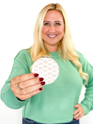 Crown Compact Pocket Mirror