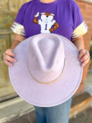Lavender Vegan Suede Hat