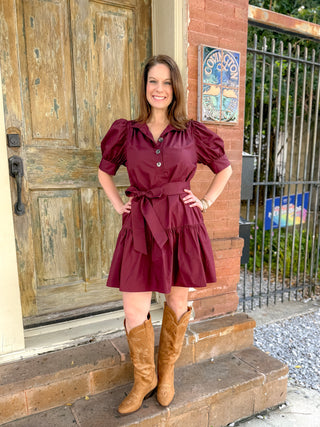 Cognac Suede Knee High Boots