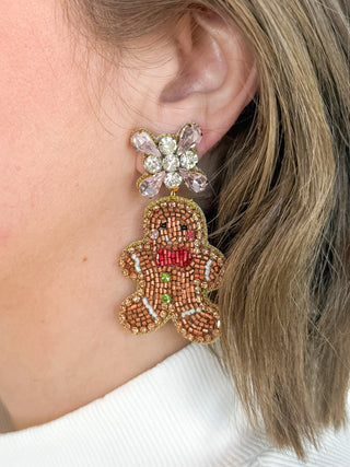 Beaded Gingerbread Earrings - SLS Wares