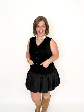 Black Bubble Skirt Dress - SLS Wares