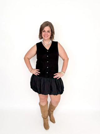 Black Bubble Skirt Dress - SLS Wares