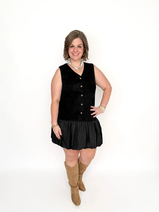 Black Bubble Skirt Dress - SLS Wares