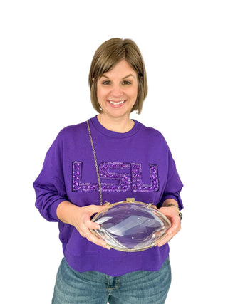 Clear Football Clutch & Crossbody Bag - SLS Wares