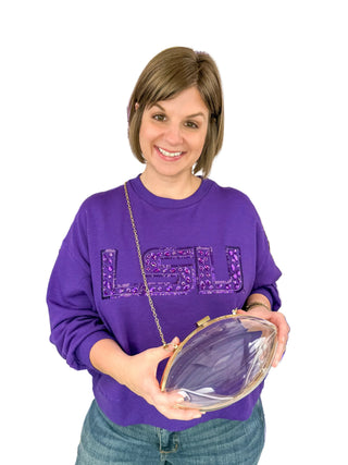 Clear Football Clutch & Crossbody Bag - SLS Wares