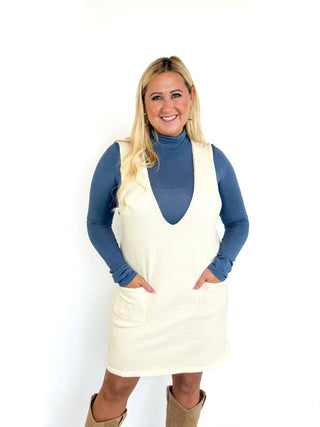 Dusty Navy Turtleneck Top - SLS Wares