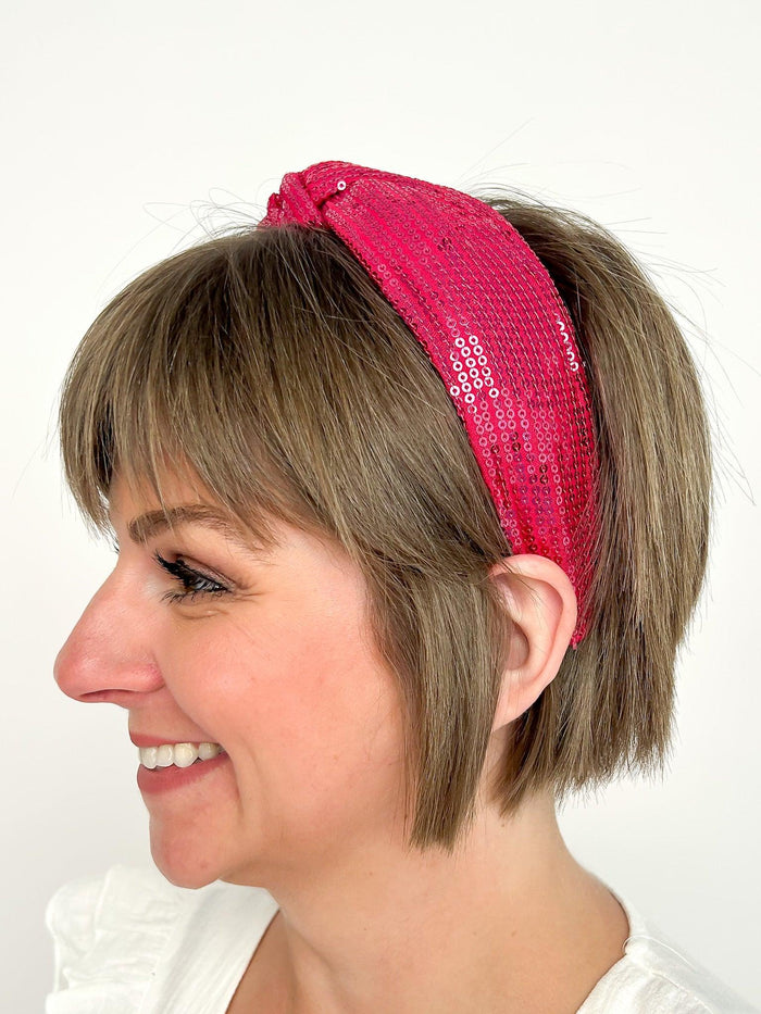Fuchsia Sequin Headband - SLS Wares
