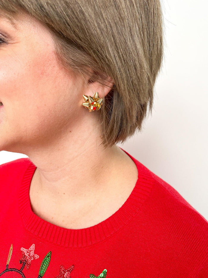 Gold Bow Stud Earrings - SLS Wares