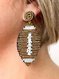 Gold Football Earrings - SLS Wares