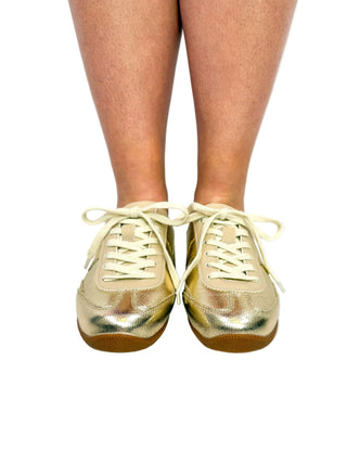 Gold Metallic Slip-On Sneaker Mule - SLS Wares