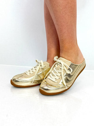 Gold Metallic Slip-On Sneaker Mule - SLS Wares