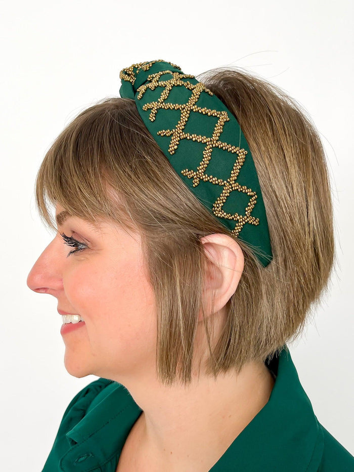 Green Crisscross Headband - SLS Wares