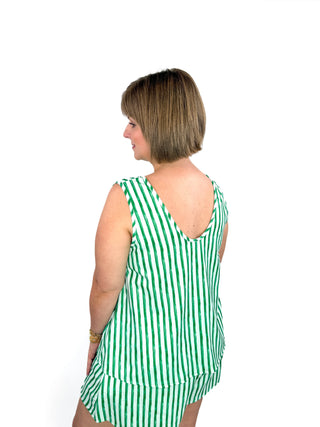 Green Striped Short Set - SLS Wares