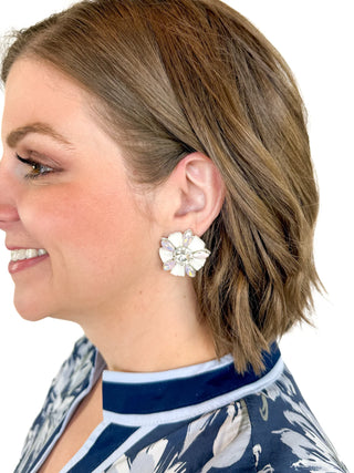 Iridescent Rhinestone Burst Stud Earrings - SLS Wares