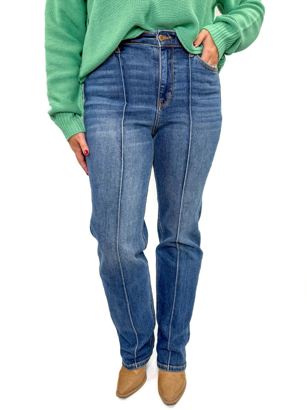 Judy Blue Front Seam Straight Jeans | SLS Wares