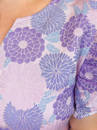 Lavender Floral Jacquard Top - SLS Wares