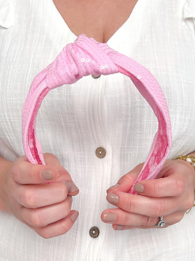 Light Pink Sequin Headband - SLS Wares