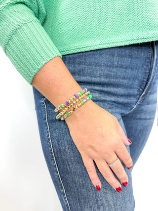 Mardi Gras Beaded Stack Bracelet - SLS Wares
