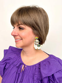 Mardi Gras Llama Earrings - SLS Wares