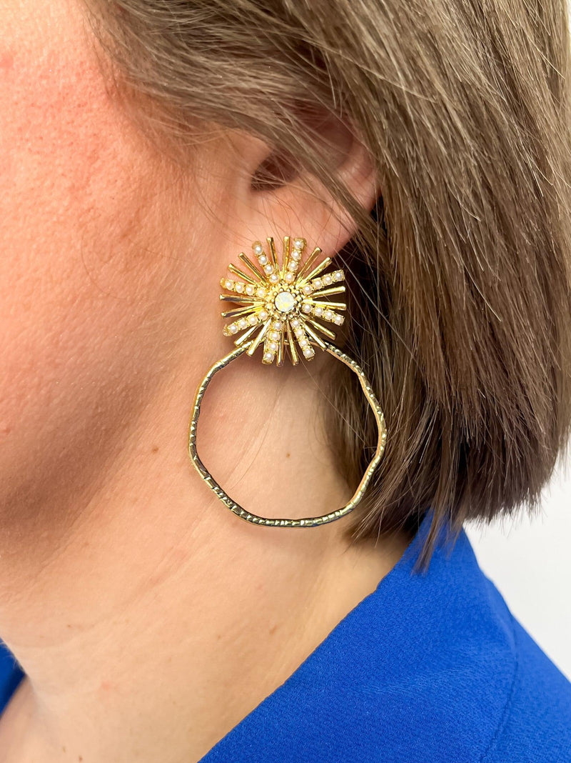Opal & Pearl Hoop Earrings* - SLS Wares
