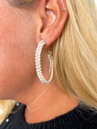 Pearl Hoop Earrings - SLS Wares