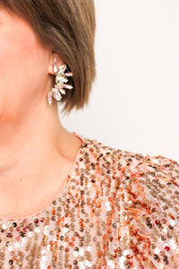 Pink & Clear Rhinestone Earrings - SLS Wares