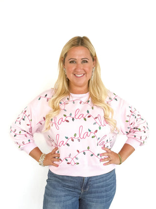 Pink Falala Lights Sweatshirt - SLS Wares
