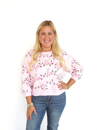 Pink Falala Lights Sweatshirt - SLS Wares