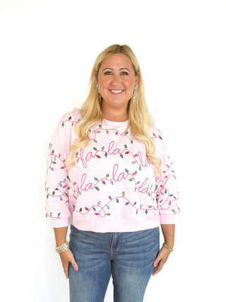 Pink Falala Lights Sweatshirt - SLS Wares