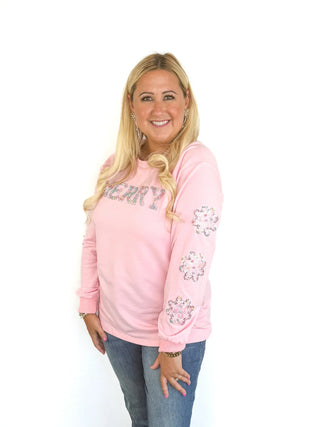 Pink Multicolor Pearl "Merry" Top - SLS Wares
