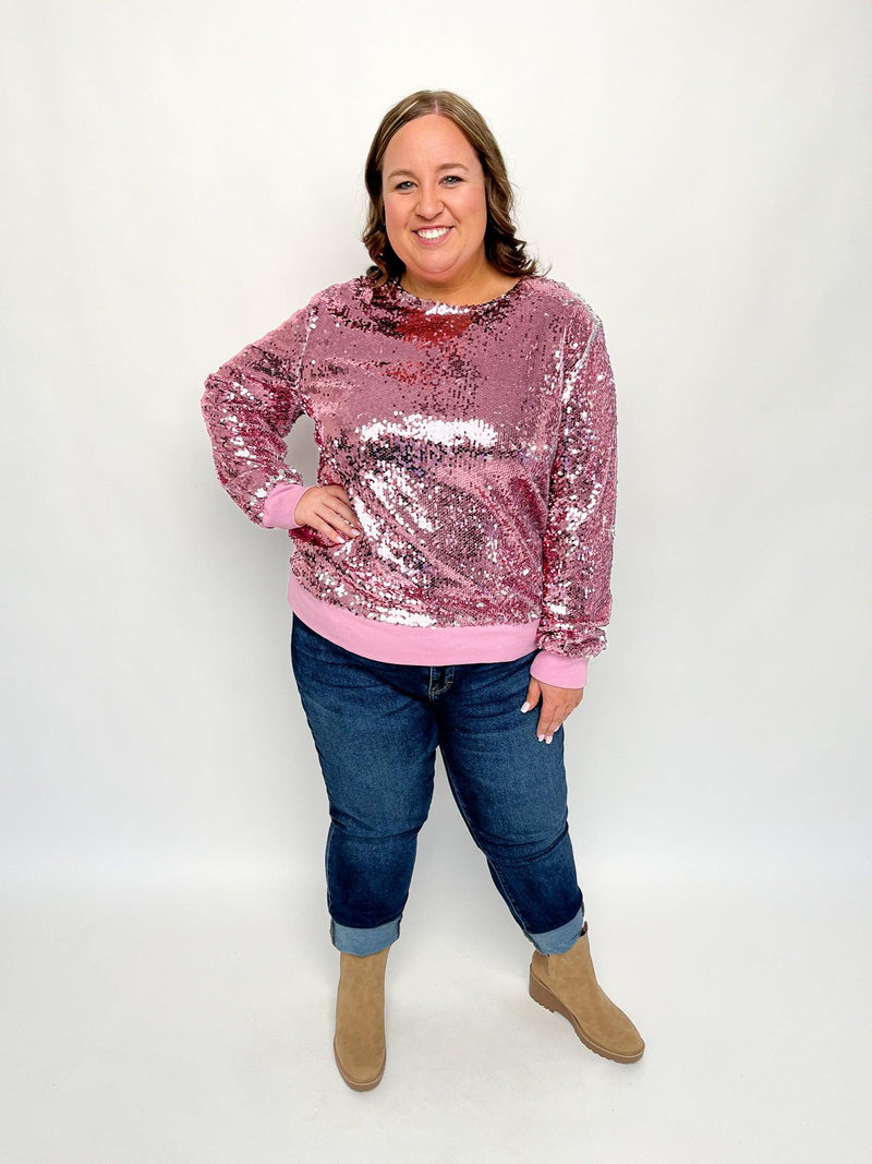 Pink Sequin Sweater - SLS Wares