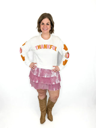 Pink Shimmery Ruffle Skort - SLS Wares