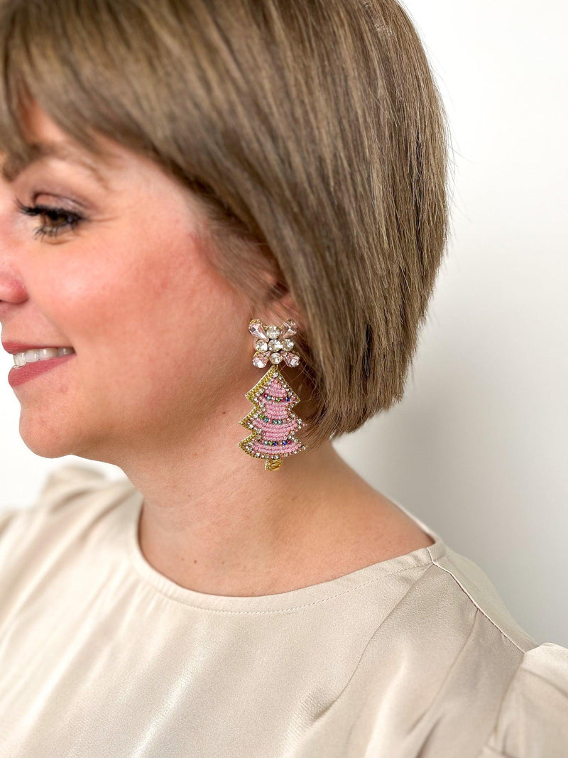 Pink Tree Earrings - SLS Wares
