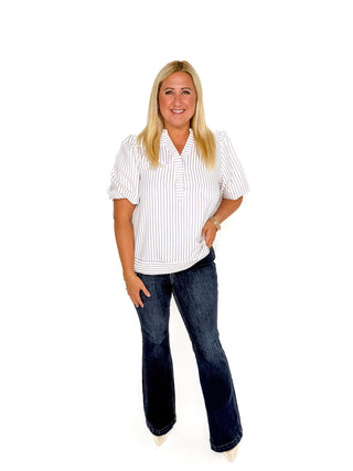 Lilac White Striped Top Try On Video - SLS Wares