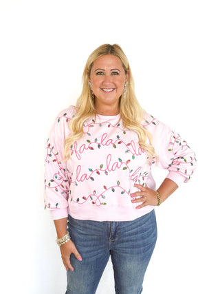 Pink Falala Lights Sweatshirt Try On Video - SLS Wares