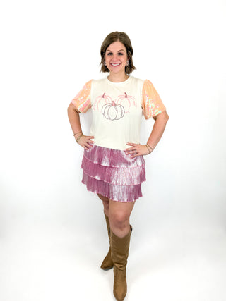 Pink Shimmery Ruffle Skort Try On Video - SLS Wares