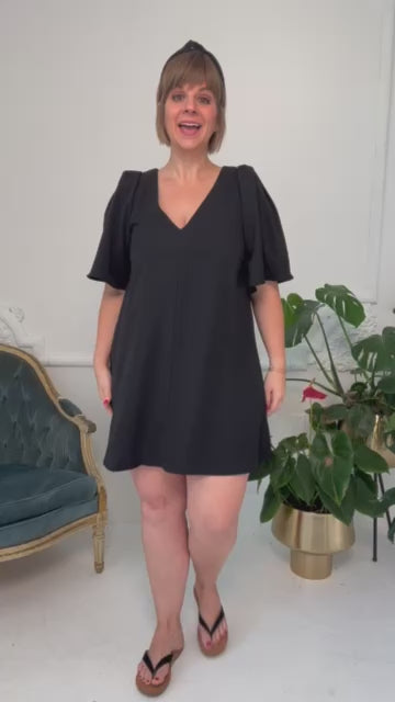 Black Bell Sleeve Dress Fit Video - SLS Wares
