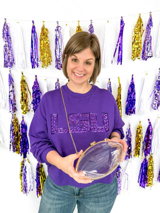 Clear Football Clutch & Crossbody Bag Video - SLS Wares
