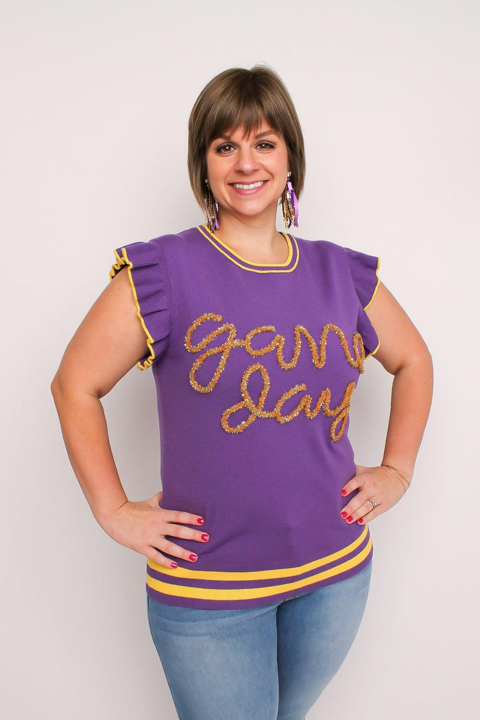 Purple & Gold Game Day Top - SLS Wares