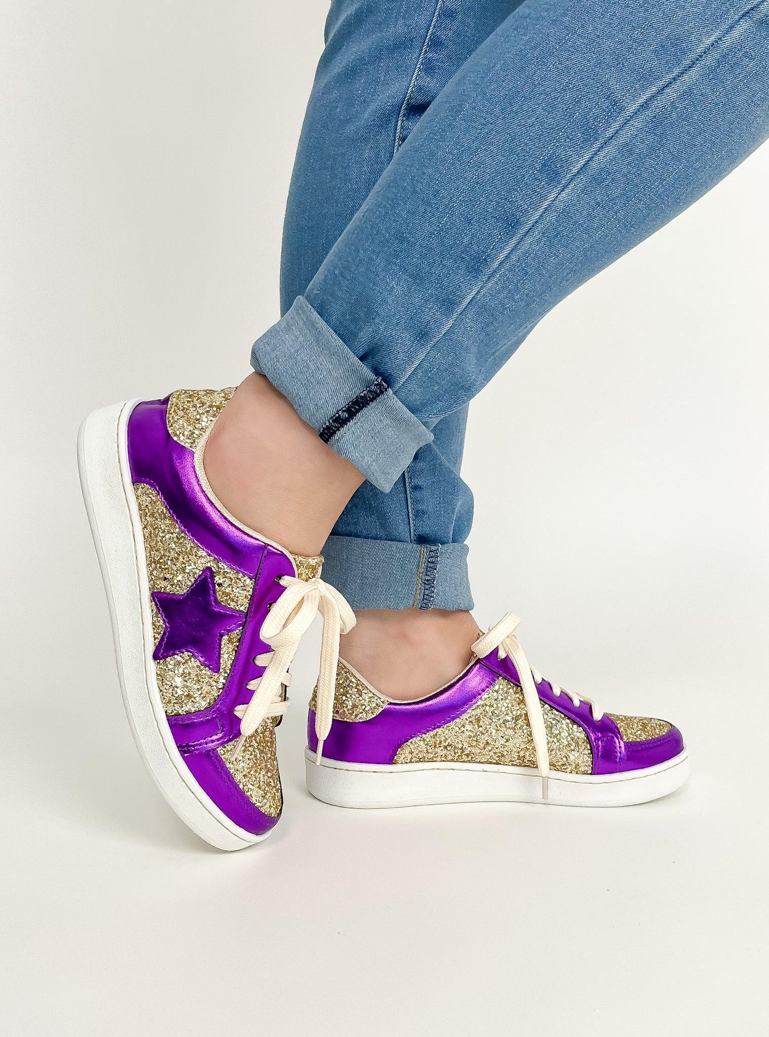 Women's Solid Color Glitter Sneakers Lace Soft Sole Platform - Temu