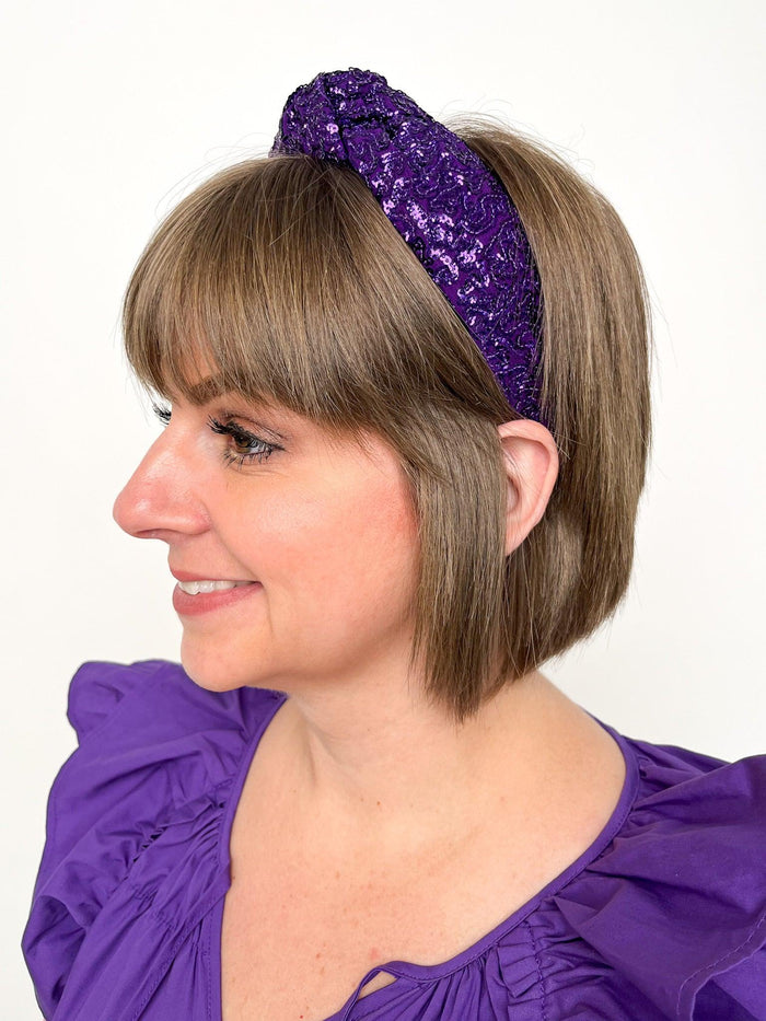 Purple Sequin Headband - SLS Wares