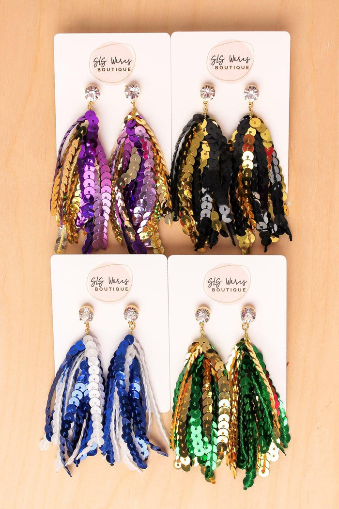 Sequin Tassel Earrings - SLS Wares