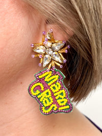 Starburst Mardi Gras Earrings - SLS Wares