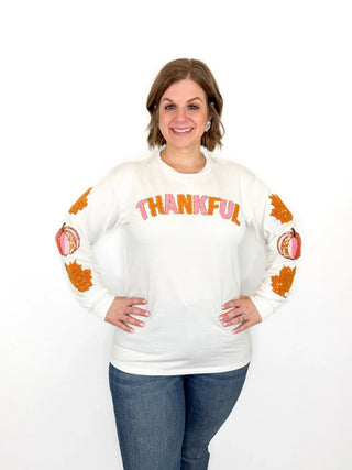 Thankful Patch Long Sleeve Top - SLS Wares