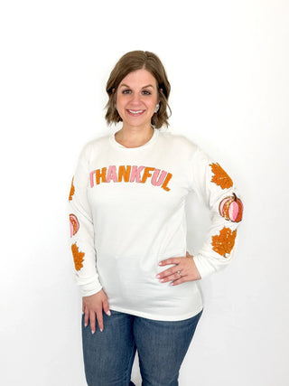 Thankful Patch Long Sleeve Top - SLS Wares